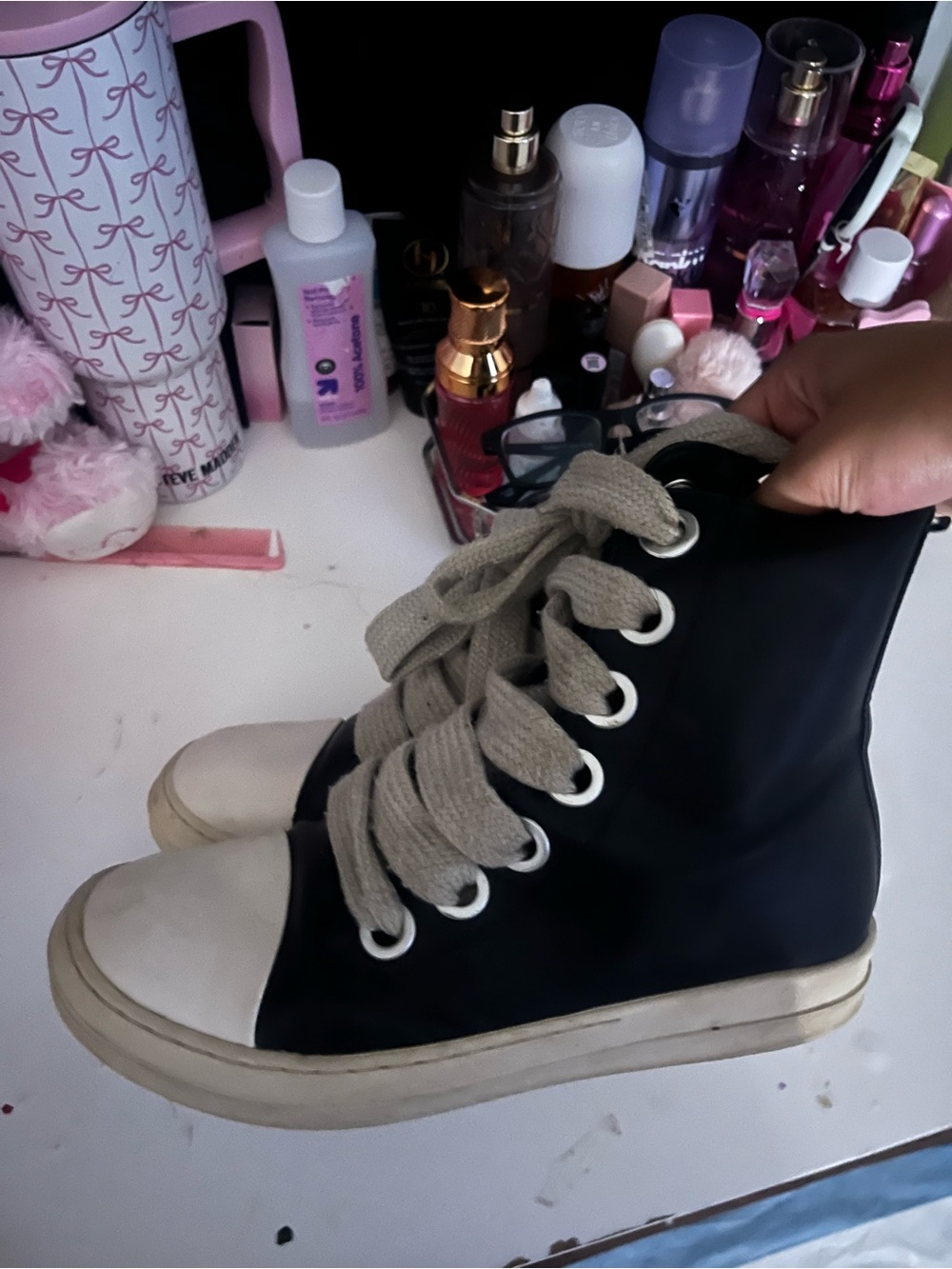 Jordan High-Top Sneakers in Black and Cream